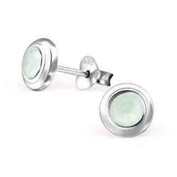 Runda örhängen i silver