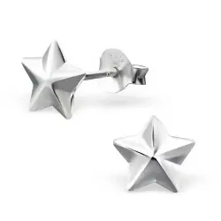 Stjärna örhängestift i silver