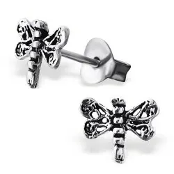 Guldsmed örhängen i oxiderat sterlingsilver
