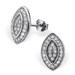 örhängestift i rhodinerat silver