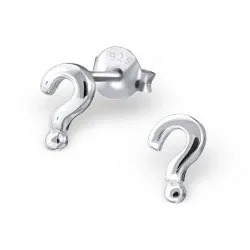 Frågetecken örhängen i silver