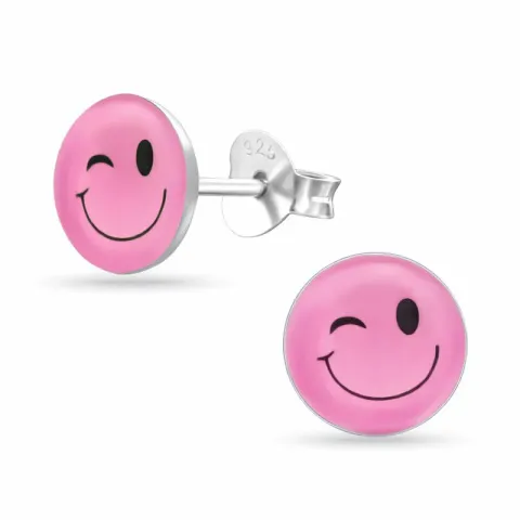 Blink smiley örhängen i silver