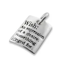 Wish hängen i silver