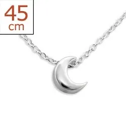 Måne halsband i silver med hängen i silver