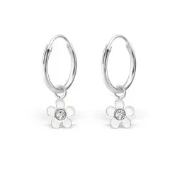 12 mm blommor creol i silver