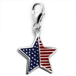 USA charms till armband i silver 