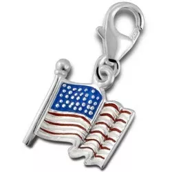 USA charms hängen i silver 