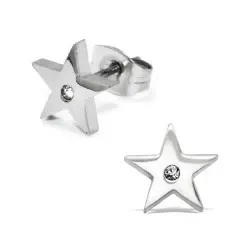 Stjärna örhängen i Rostfritt stål