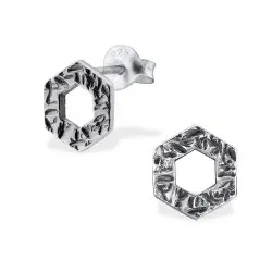 örhängen i oxiderat sterlingsilver