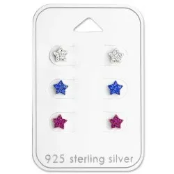 5 mm stjärna örhängen i silver