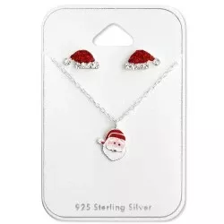 Jul set med örhängen och halsband i silver