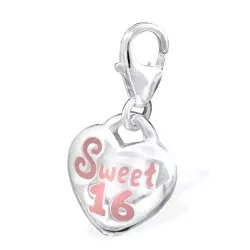 Sweet 16 charms hängen i silver 