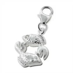 Fiskar charms hängen i silver 