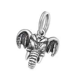 Elefant charms till armband i oxiderat sterlingsilver 