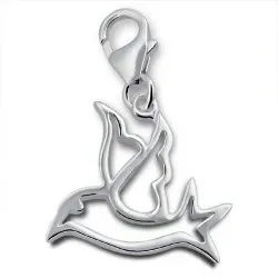 Fågel charm i silver