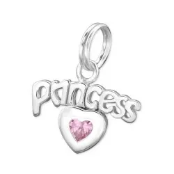 hjärta charms hängen i silver 