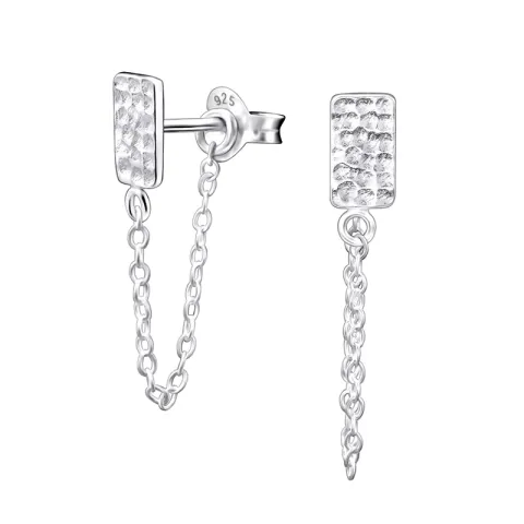 Fyrkantigt örhängen i silver