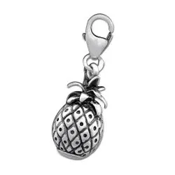 Ananas charm i oxiderat sterlingsilver 