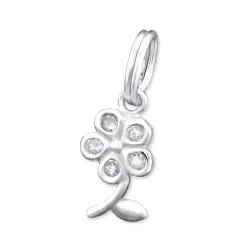 Blommor charm i silver 