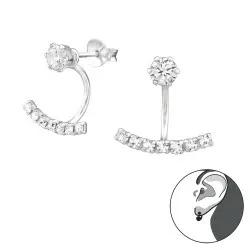 zirkon örhängen i silver