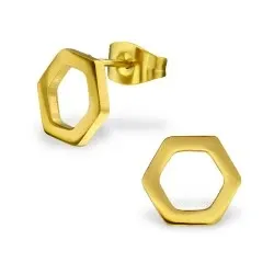 örhängestift i förgyllt stål