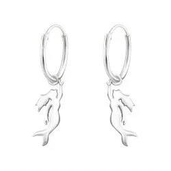 sjöjungfru creoler örhängen i silver