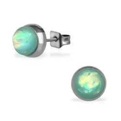 mintgrön örhängestift i Rostfritt stål