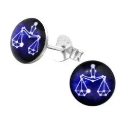 Runda vågen örhängestift i silver