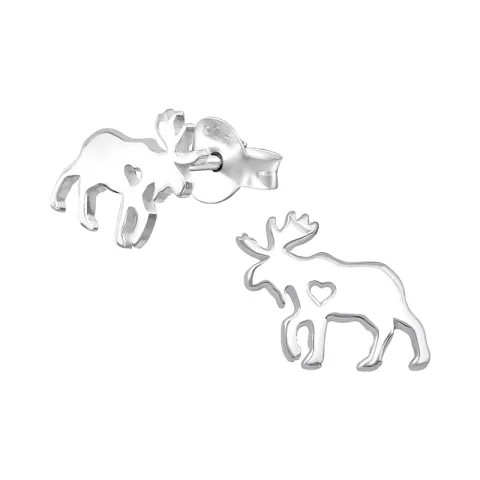 silver örhängestift i