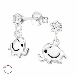 elefant örhängen i silver