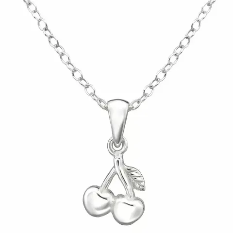 Lille körsbär halsband i silver med hängen i silver
