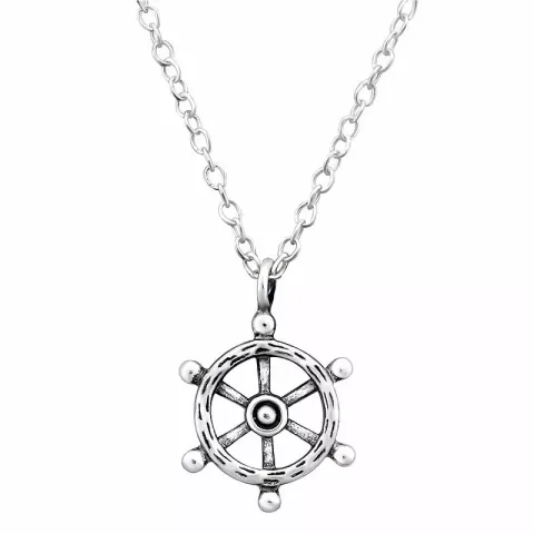 ankar halsband i silver med hängen i silver