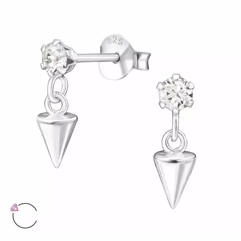 zirkon örhängen i silver