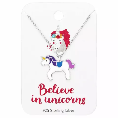 hästar halsband i silver med häst i stål