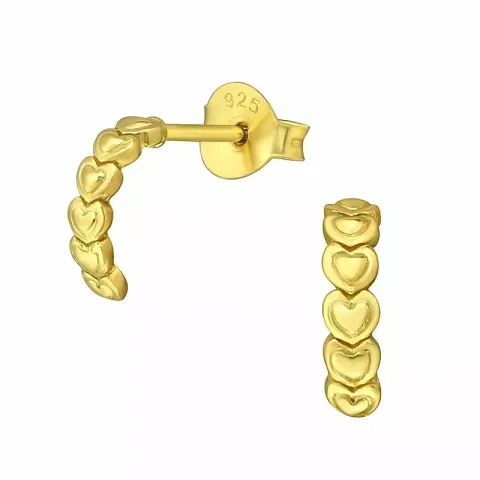 hjärta creoler örhängen i förgyllt silver