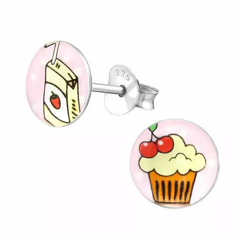 cup cake örhängen i silver