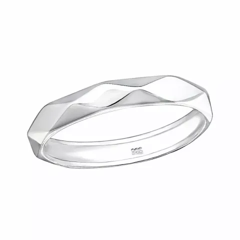 abstrakt ring i silver