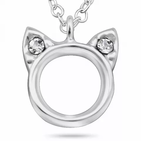 katt halsband i silver