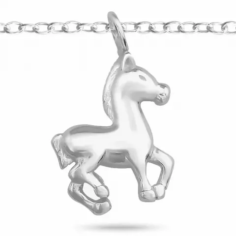 Lille hästar armband i silver med häst i silver