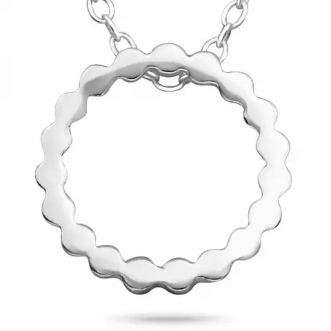 Simpel rund halsband i silver