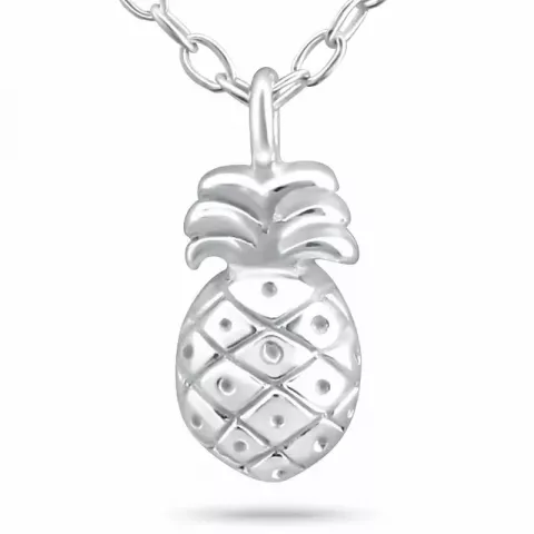 Lille ananas halsband i silver
