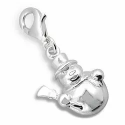 snögubbe charms hängen i silver