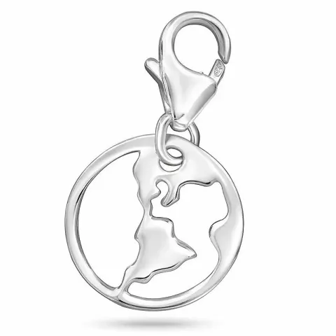 rund charms hängen i silver