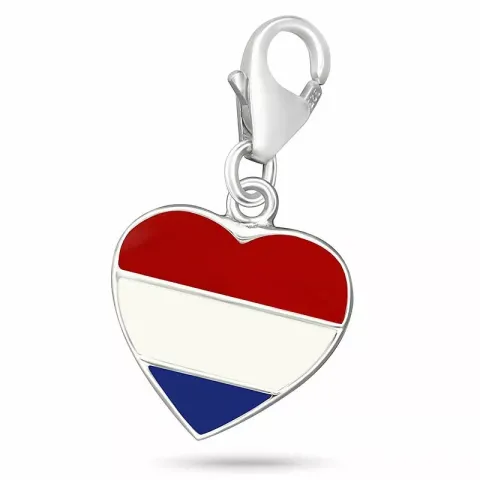 flagga charm i silver