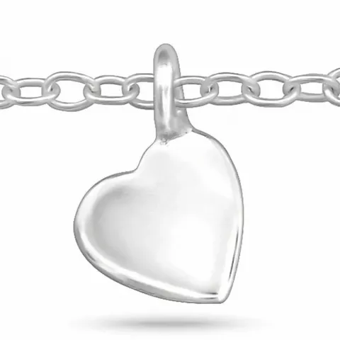 Lille hjärta fotlänk  i silver med hjärthängen i silver