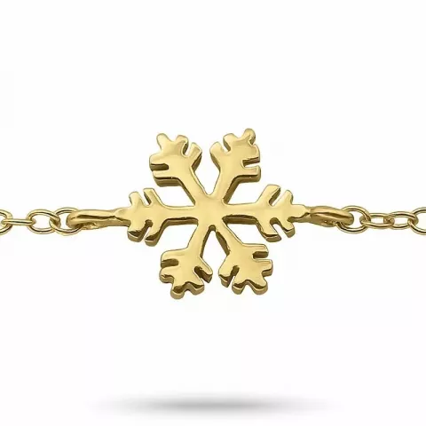 snöflinga armband i förgyllt silver med hängen i förgyllt silver