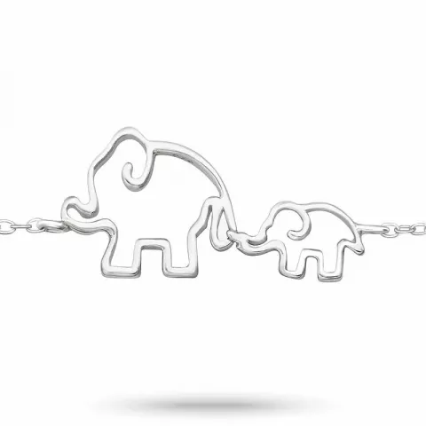 elefant armband i silver med elefant i silver