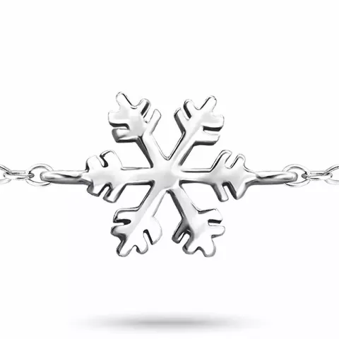 Billigt snöflinga armband i silver med hängen i silver