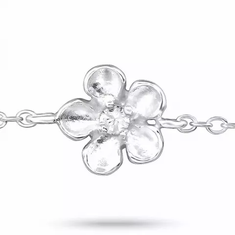 blommor armband i silver med blommaberlock i silver