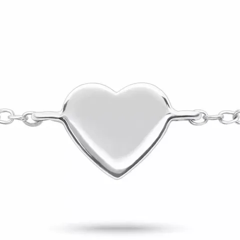 hjärta armband i silver med hjärthängen i silver